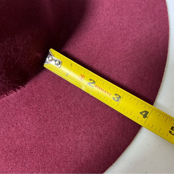 Forever 21 Burgundy Red 100% Wool Floppy Hat - Picture 6 of 9